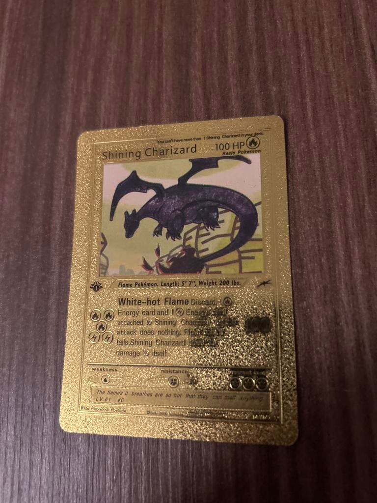 Shining Charizard - Zeldzaam, Ophalen, Gebruikt, Losse kaart, Foil