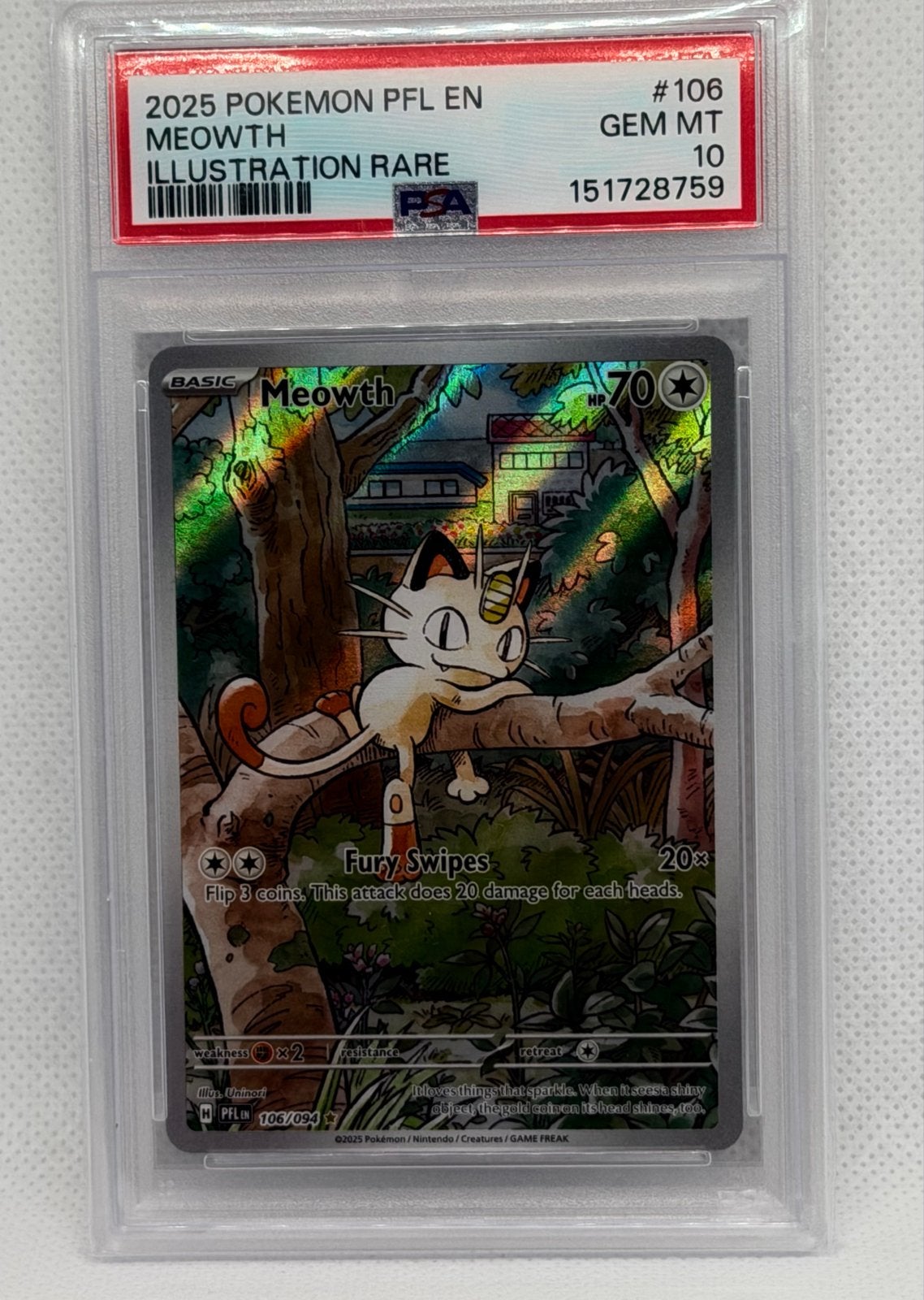 😼 Meowth PFL 106 PSA 10
