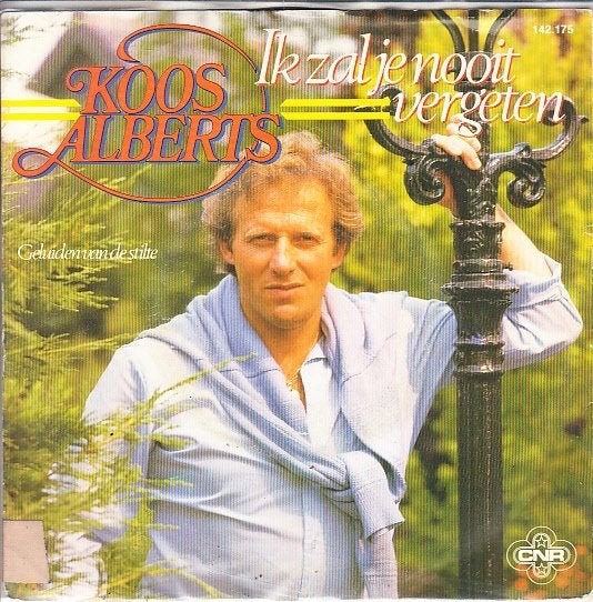 koos alberts - ik zal je nooit vergeten (piraat/1985), 7 inch, Ophalen of Verzenden, Nederlandstalig, Fotohoes