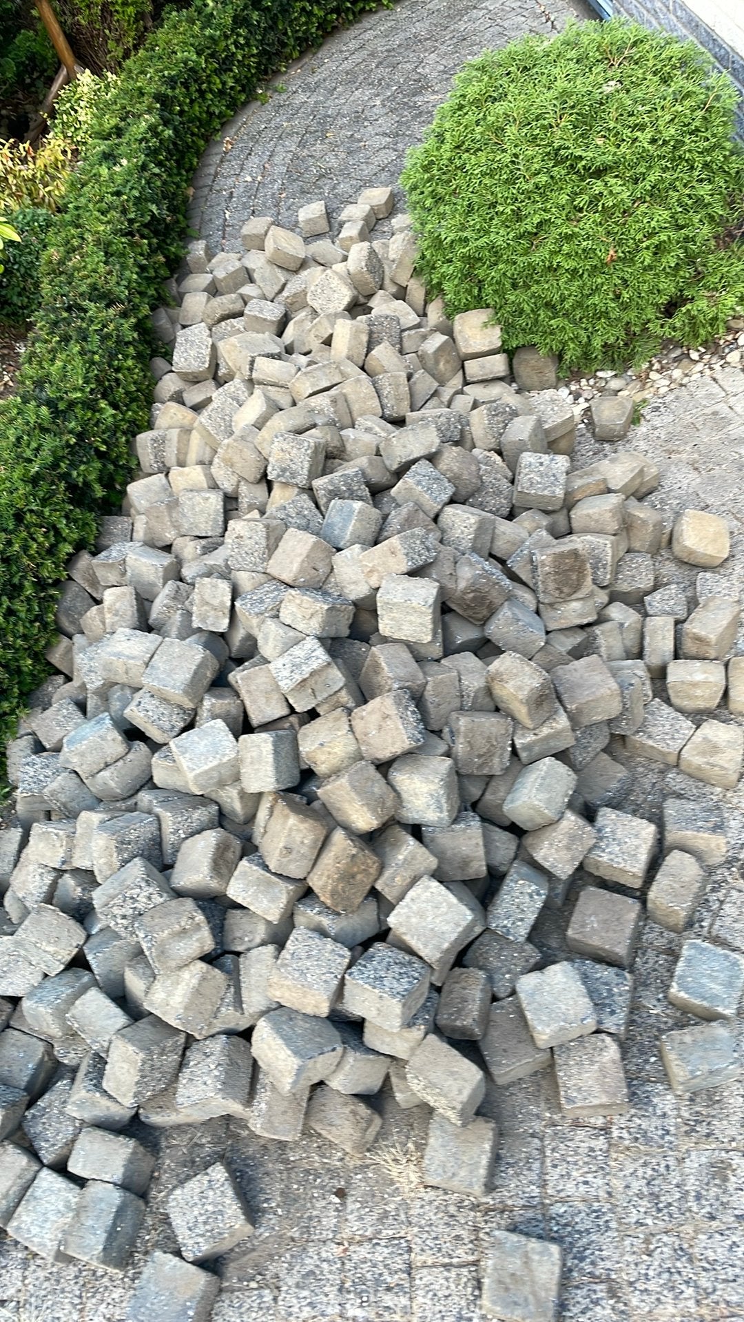Gebruikte beton stenen keien  voor tuinpad of terras, Tuin en Terras, Grind, Keien en Split, Ophalen, Overige materialen, Gebruikt