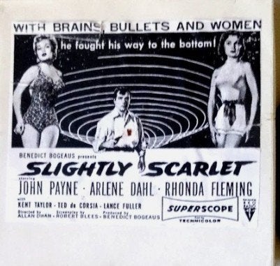 Super 8mm Film: Slightly Scarlet (1956) - 5x 120m met geluid, Audio, Tv en Foto, Ophalen of Verzenden, 8mm film