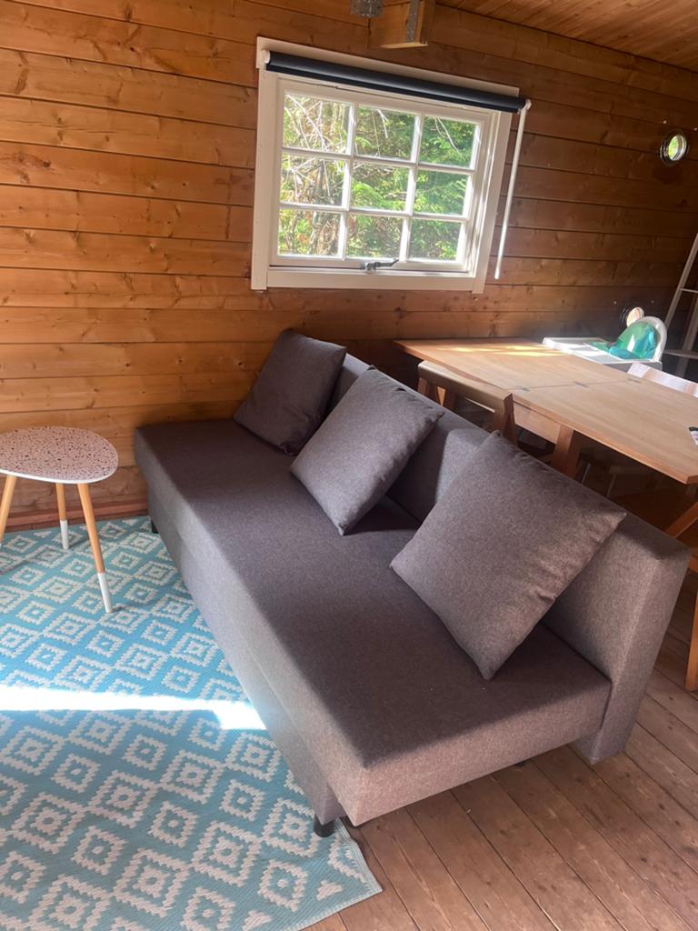 IKEA Alvdalen slaapbank 3-zits grijs, Ophalen, Tweepersoons, Zo goed als nieuw, Overige maten