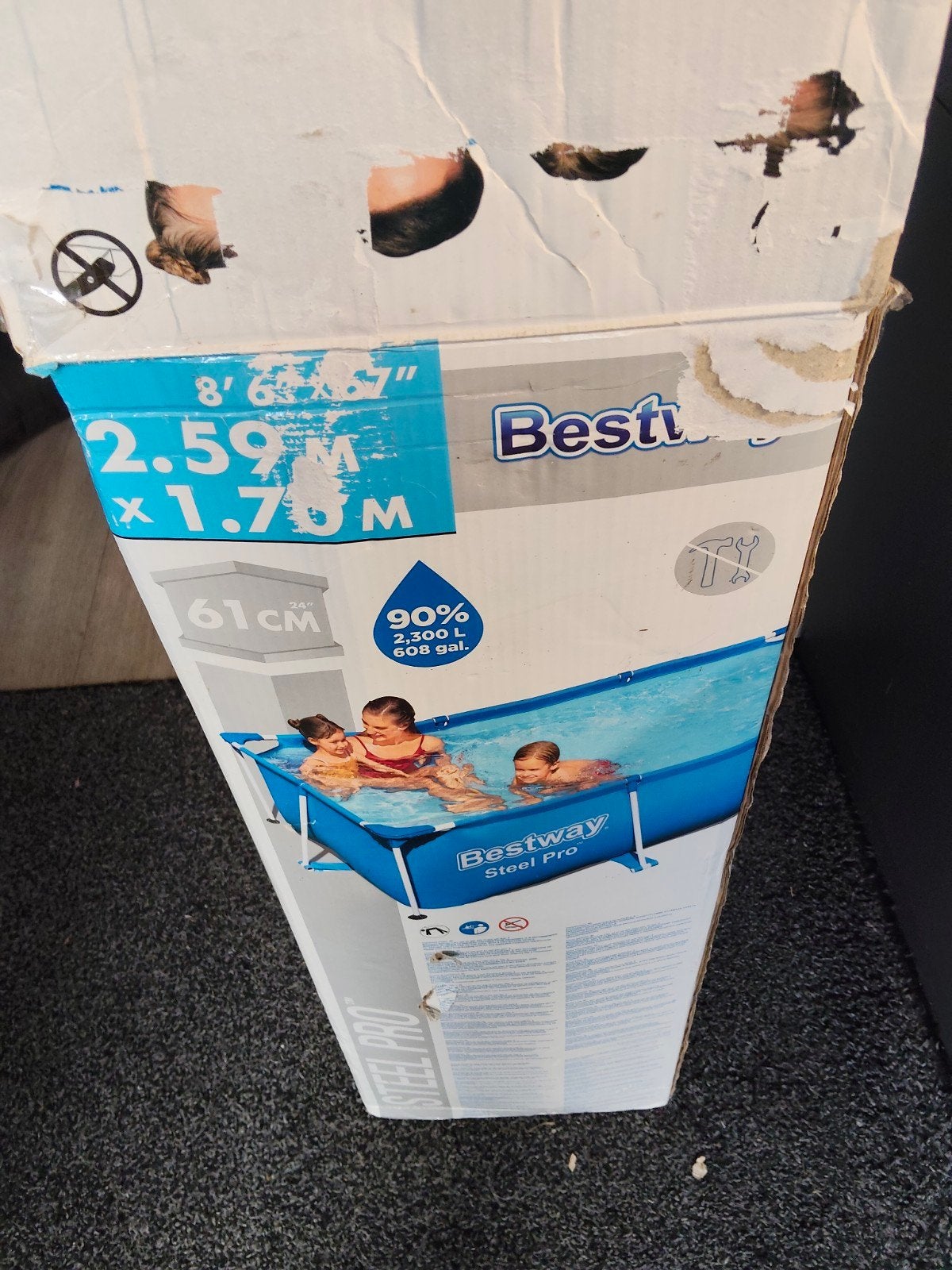 zwembad, Ophalen, Rechthoekig, Opzetzwembad, Minder dan 80 cm