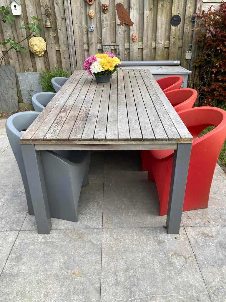 6 terrasstoelen, model JET ontwerp Valerio Bottin, Ophalen, Kunststof, Gebruikt, 6 zitplaatsen