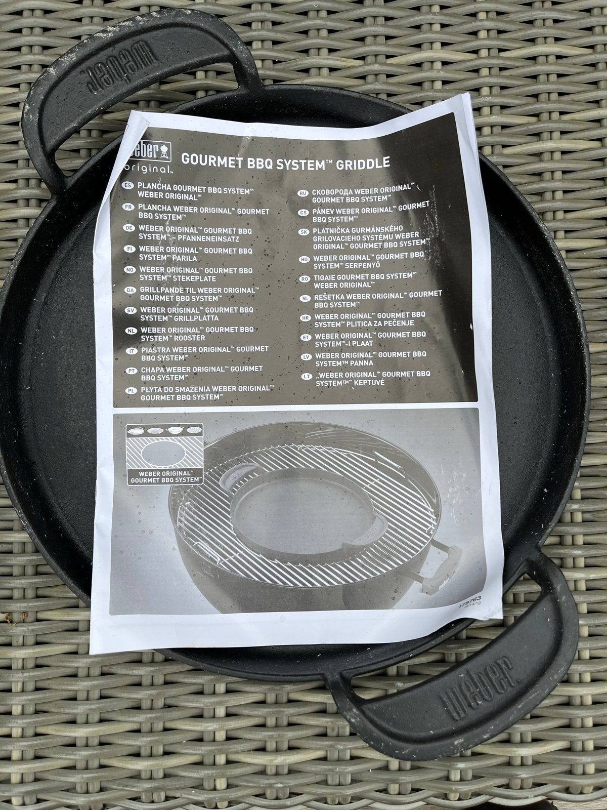 Weber Gourmet BBQ System Grillplaat (Griddle), Ophalen of Verzenden, Zo goed als nieuw