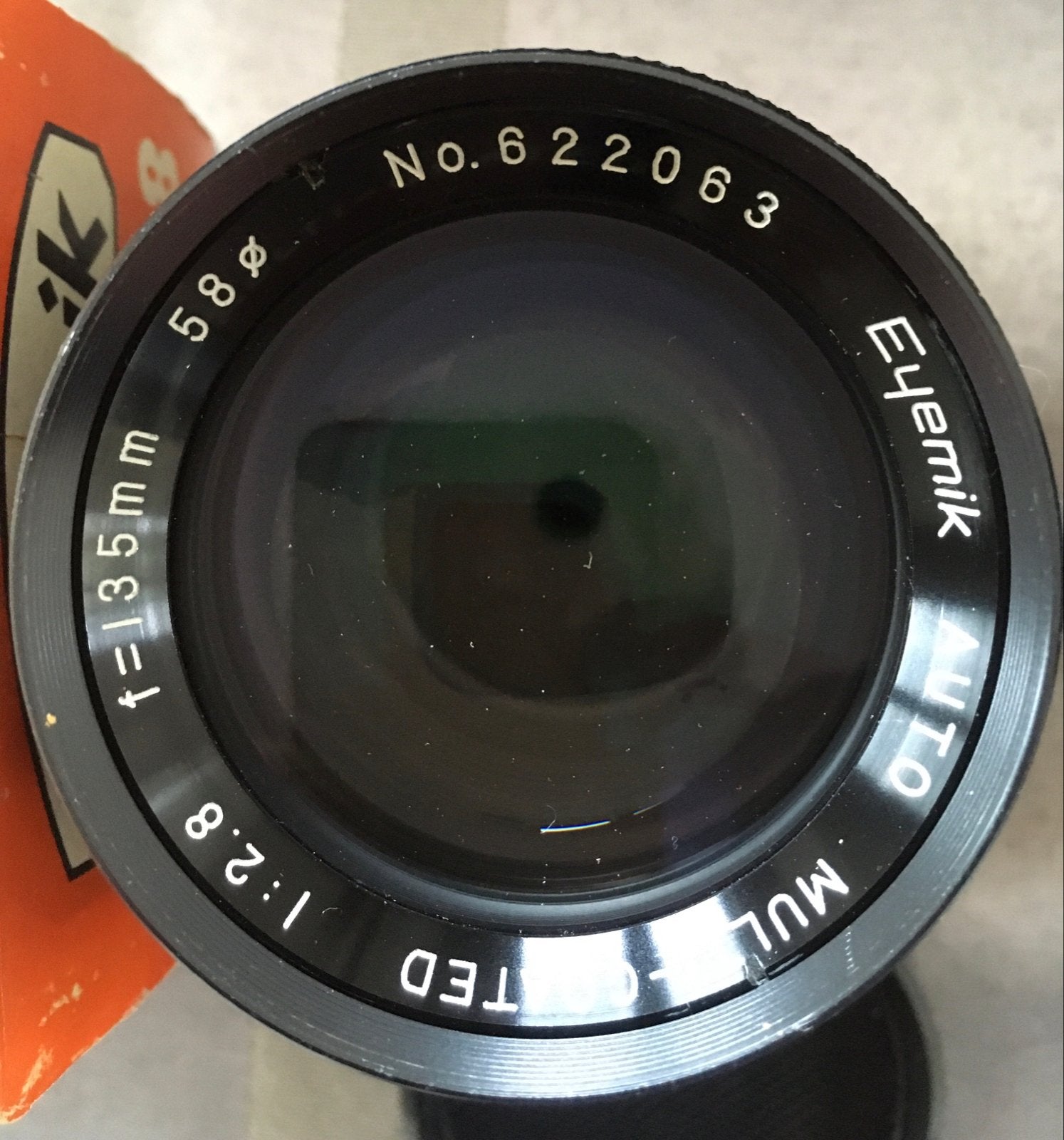 Goed werkende 135mm f/2.8 Telelens van eyemik, ,  p-draad, Ophalen of Verzenden, Zo goed als nieuw, Telelens