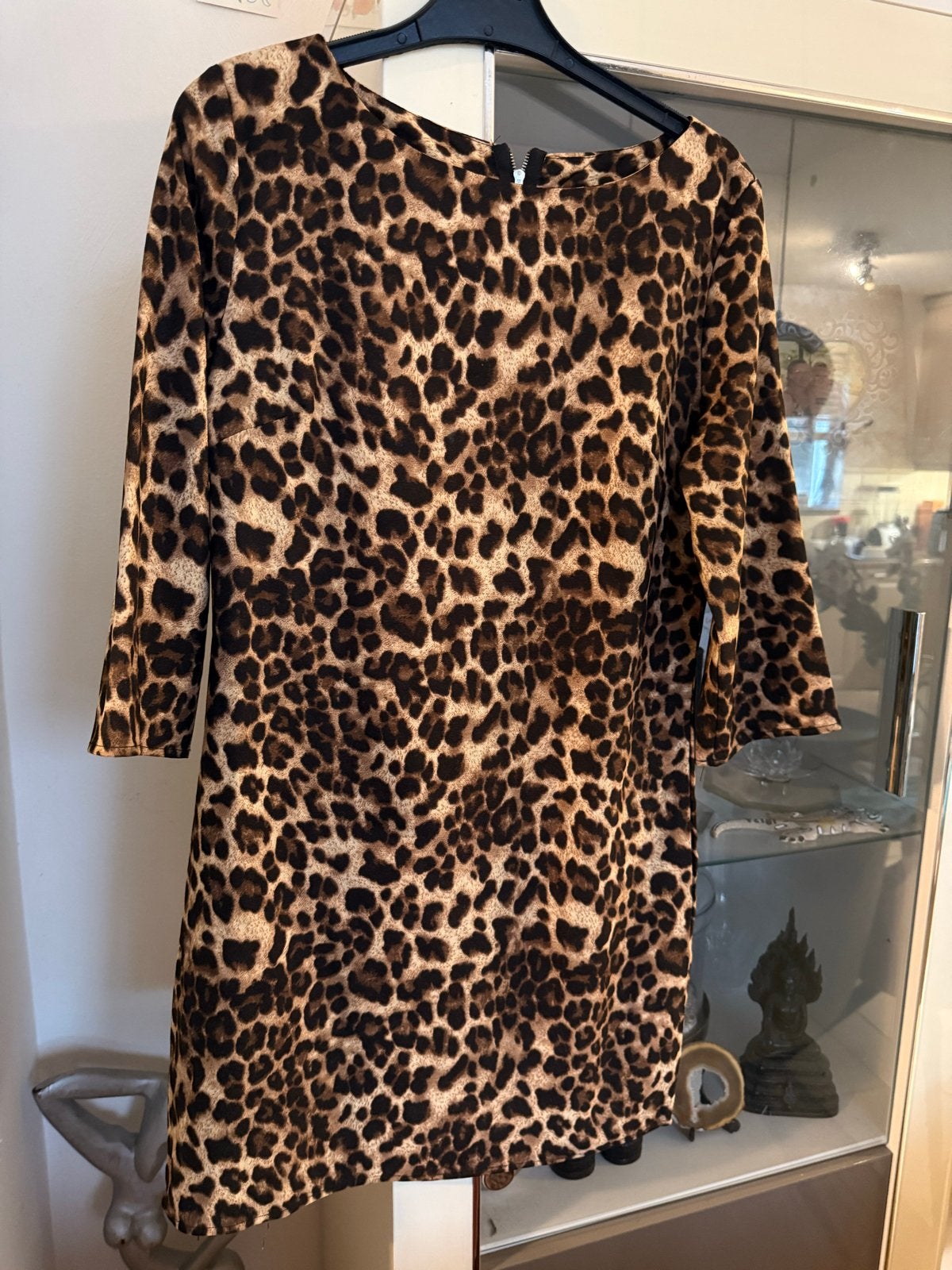Lulu & Love Luipaardprint Jurk Maat M, Kleding | Dames, Maat 38/40 (M), Bruin, Ophalen of Verzenden, Zo goed als nieuw