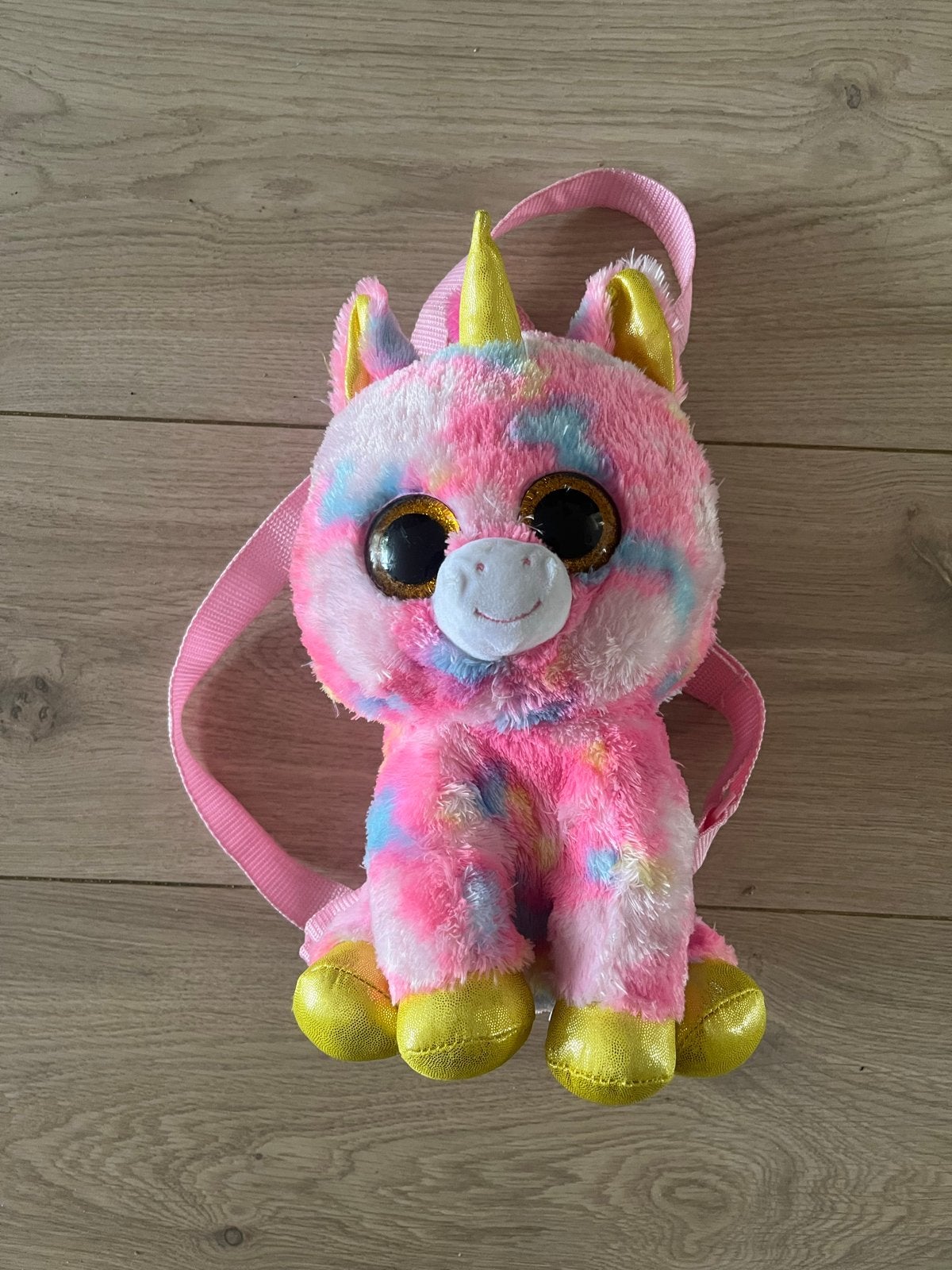 Ty knuffelrugzak gekleurde zachte unicorn tas, Kinderen en Baby's, Speelgoed | Knuffels en Pluche, Ophalen, Eenhoorn, Zo goed als nieuw