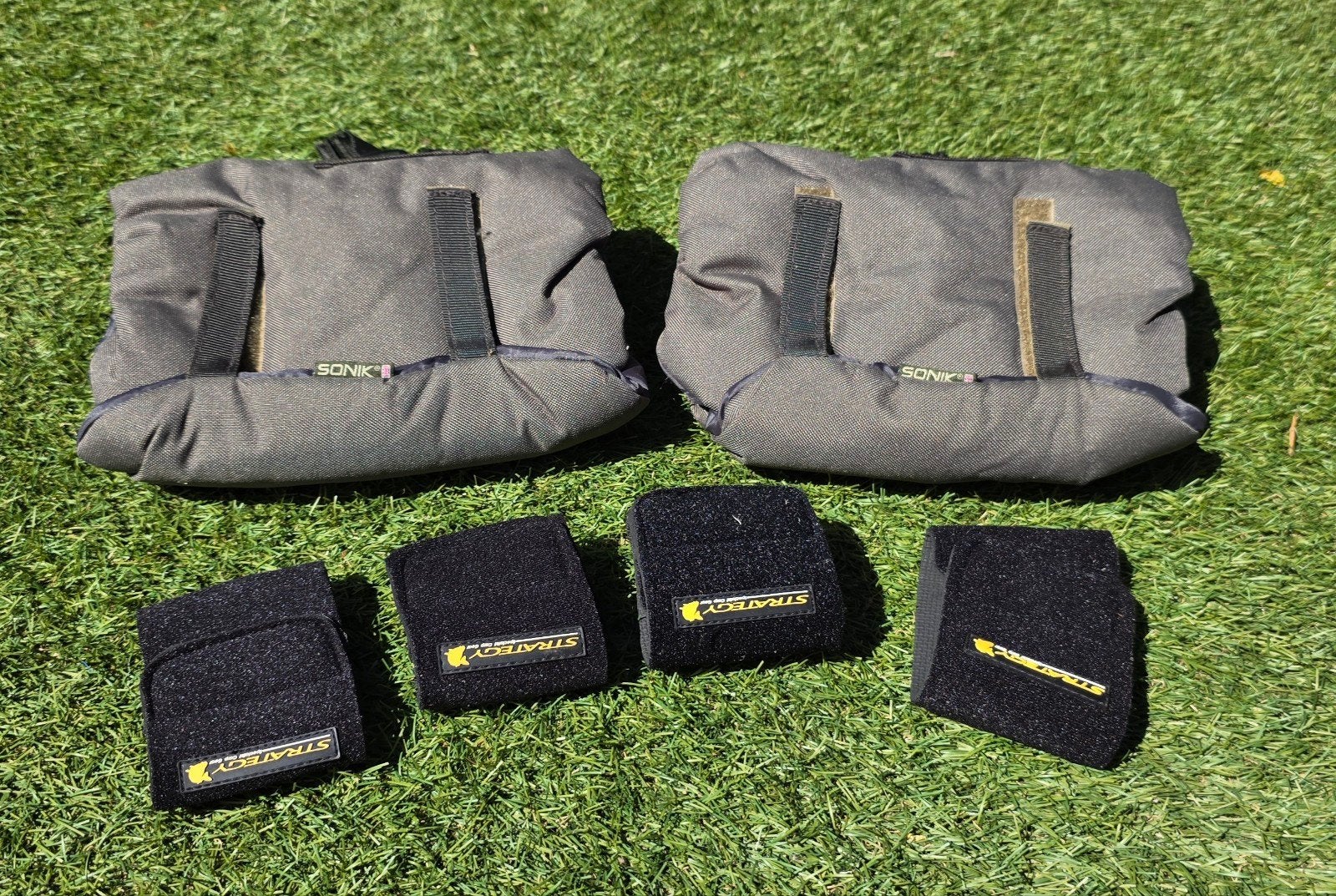 Sonik reel wraps met 4x Strategy rod & lead bands, Watersport en Boten, Hengelsport | Karpervissen, Ophalen, Zo goed als nieuw