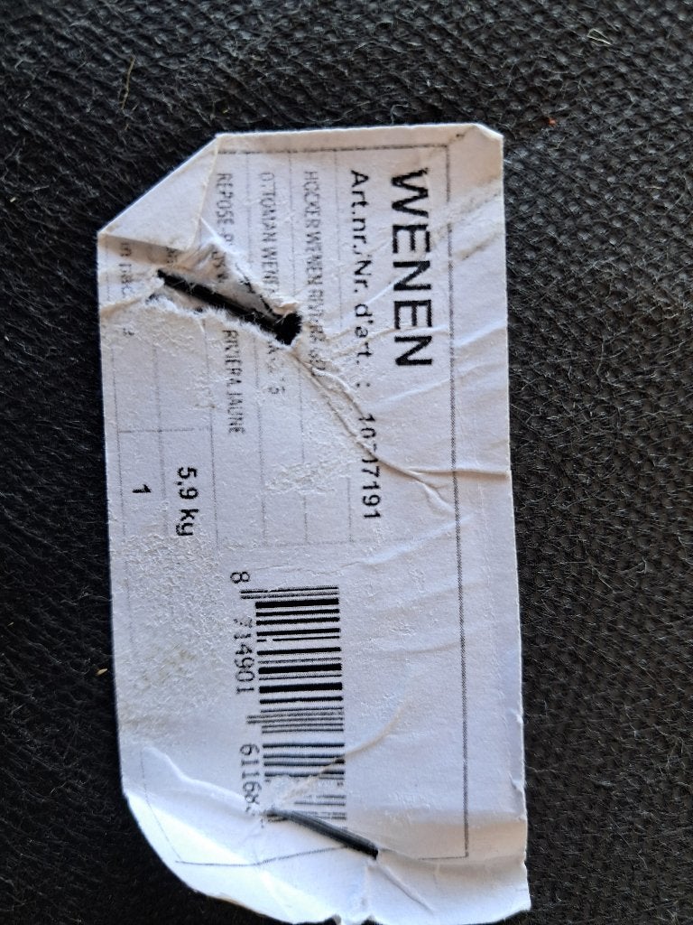 Ronde poef velours geel hocker voetenbank  CS27085, Minder dan 50 cm, Gebruikt, Rond, Minder dan 50 cm