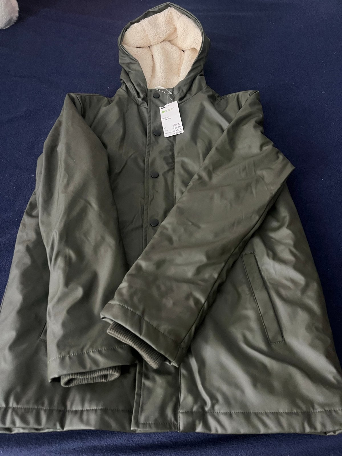 Nieuwe regenjas met teddy voering maat 158/164, Ophalen, Nieuw, Jongen of Meisje, Jas