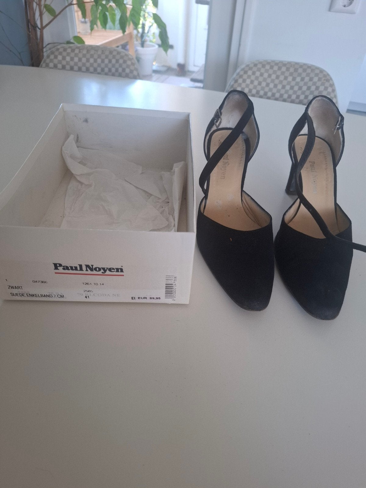 Paul Noyen zwarte suède pumps met enkelband, maat 41, Pumps, Zwart, Ophalen of Verzenden, Paul Noyen