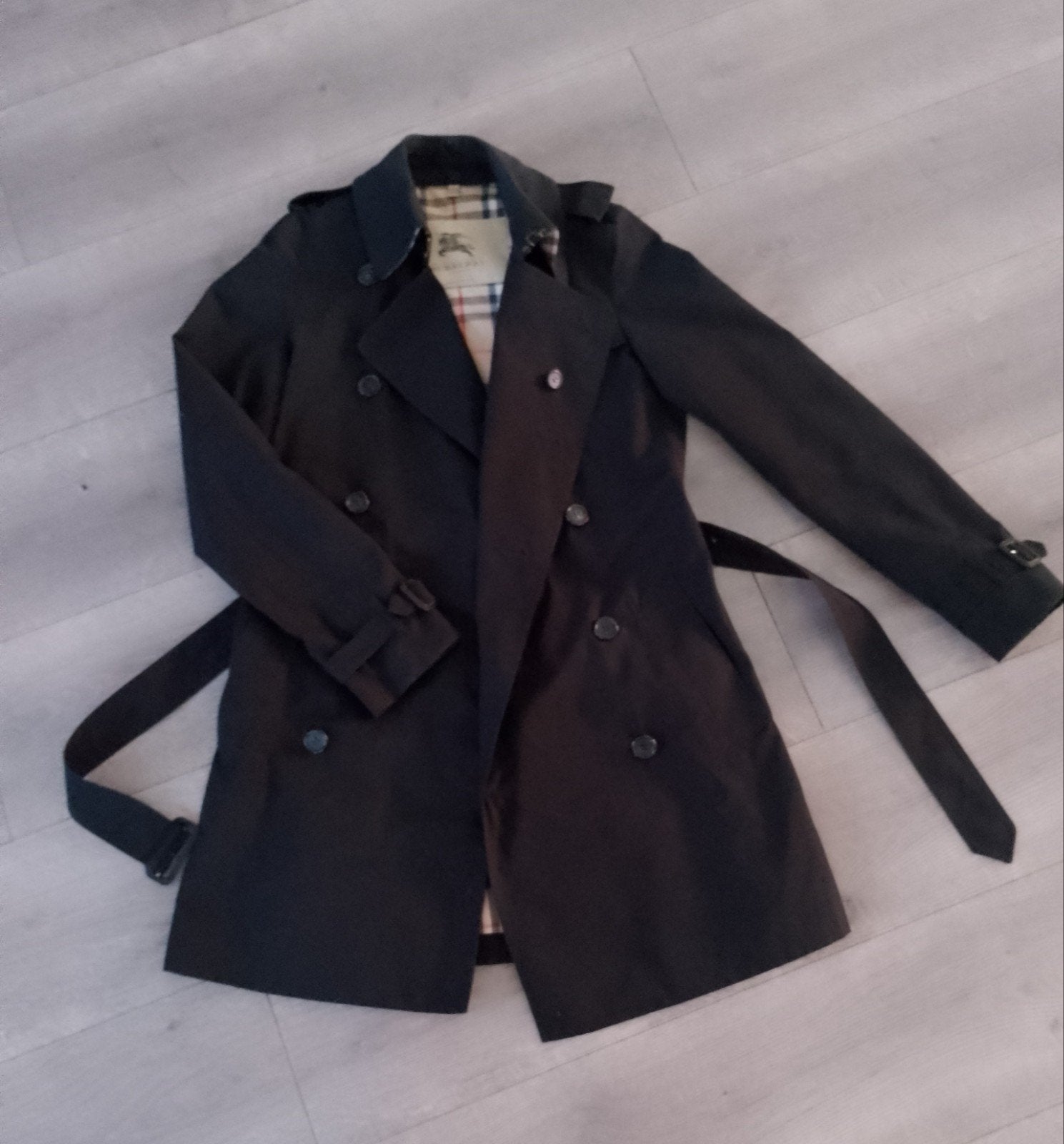 Burberry London Trenchcoat Zwart - Made in England, Zwart, Ophalen of Verzenden, Zo goed als nieuw, Burberry London