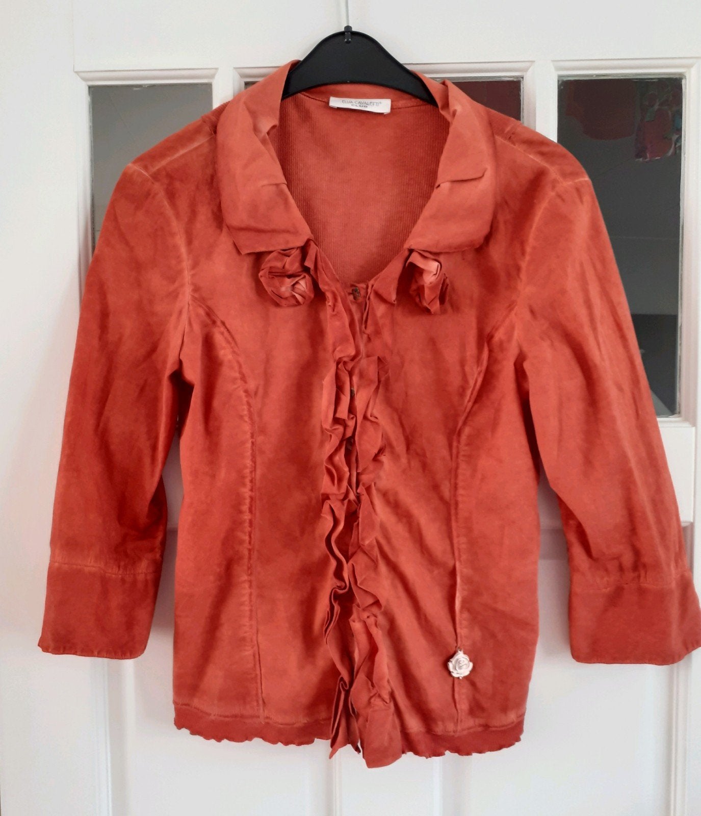 Elisa Cavaletti terracotta blouse in nieuwstaat maat L, Maat 42/44 (L), Oranje, Ophalen of Verzenden, Zo goed als nieuw