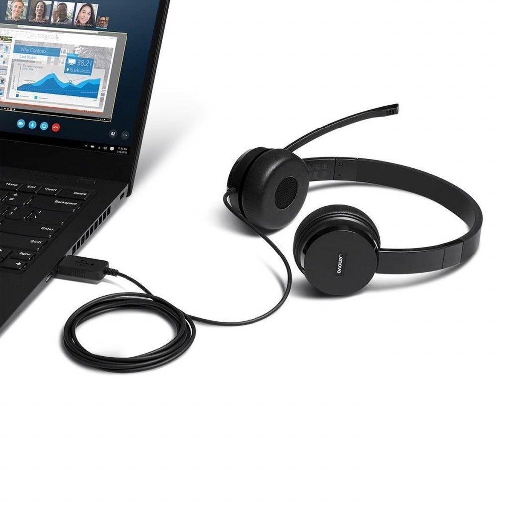 Lenovo Usb Headset voor kantoor, Computers en Software, Headsets, Niet ingevuld, Niet ingevuld, Nieuw, On-ear