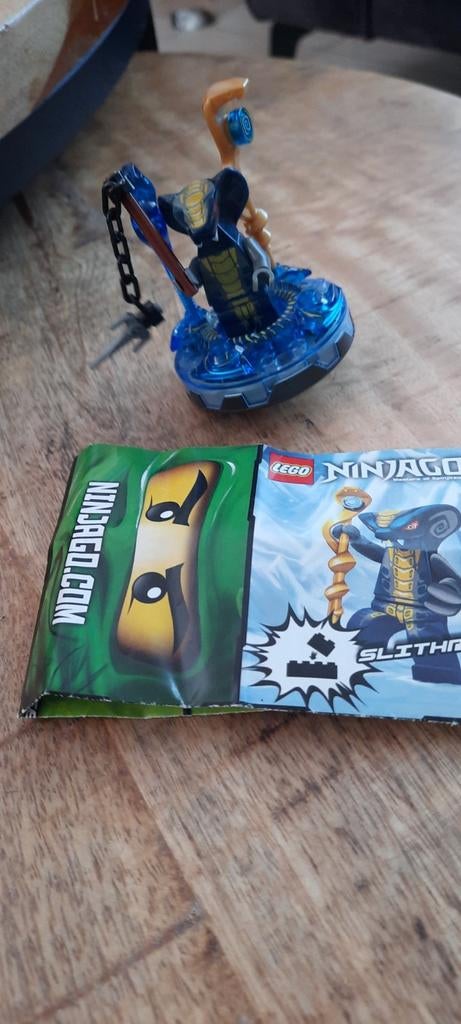 LEGO Ninjago Slithraa Minifiguur met Spinner, Gebruikt, Lego, Ophalen of Verzenden, Minifiguur
