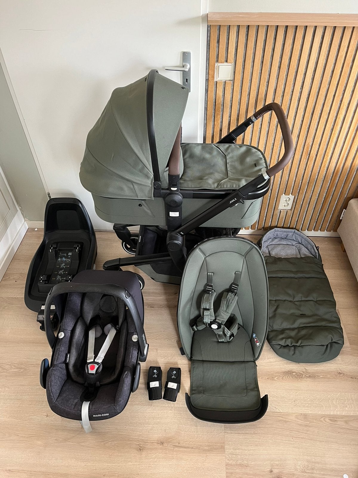 Prachtige Joolz Day 5 in 1 forest green kinderwagen compleet, Ophalen, Zo goed als nieuw, Overige merken