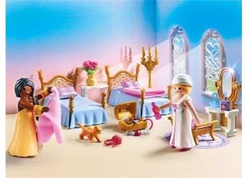 Playmobil Slaapkamer met roze slippers en dekentjes, Gebruikt, Complete set, Overige typen, Ophalen of Verzenden