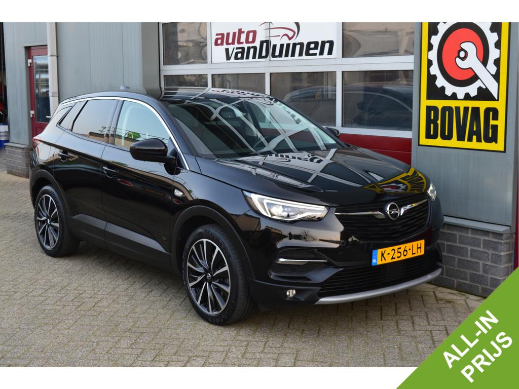 Opel Grandland X 1.6 Turbo Hybrid Business Executive O.a: SO, 4 cilinders, Leder en Stof, Zwart, Origineel Nederlands