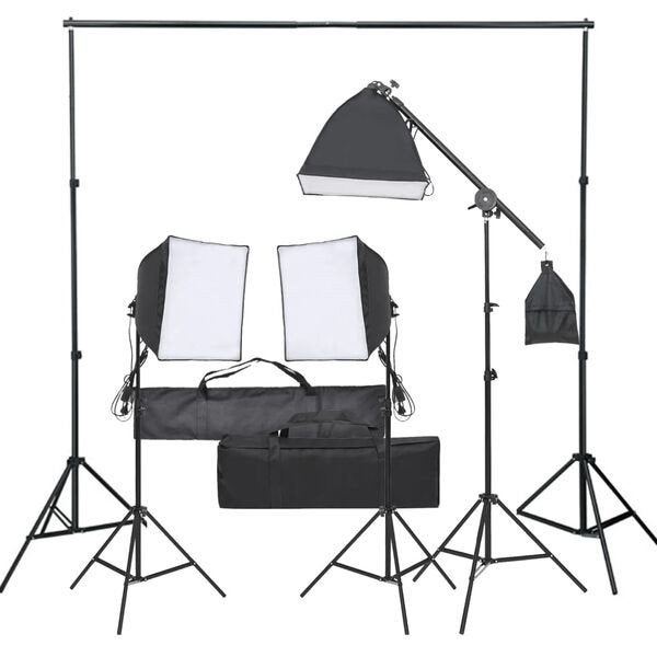 vidaXL Fotostudioset met verlichtingsset + greenscreen, Ophalen, Overige typen