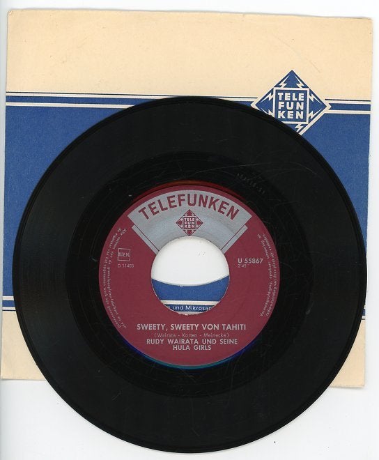Single van Rudy Wairata und seine Hula Girls uit 1965, Gebruikt, 7 inch, Inclusief binnenhoes, Ophalen of Verzenden