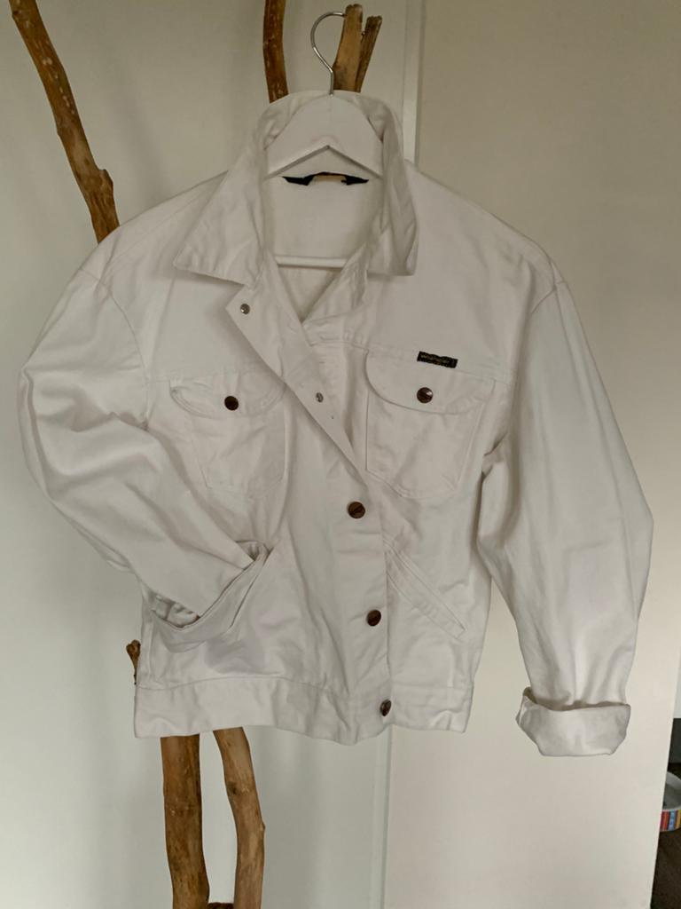 Wrangler oversized spijkerjack wit, Ophalen of Verzenden, Zo goed als nieuw, Wit