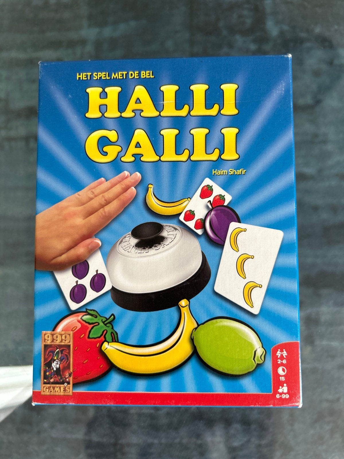 Halli Galli - Het snelle kaartspel met de bel, Drie of vier spelers, Ophalen of Verzenden, Zo goed als nieuw