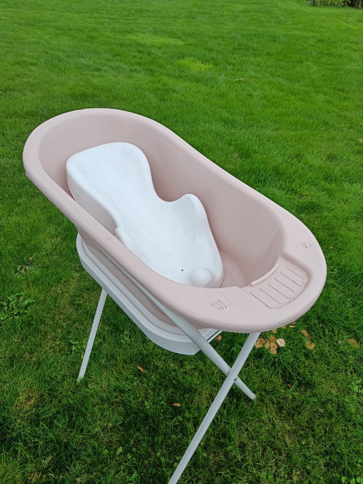 Babybadje met standaard en badzitje, Gebruikt, Badje, Standaard, Ophalen