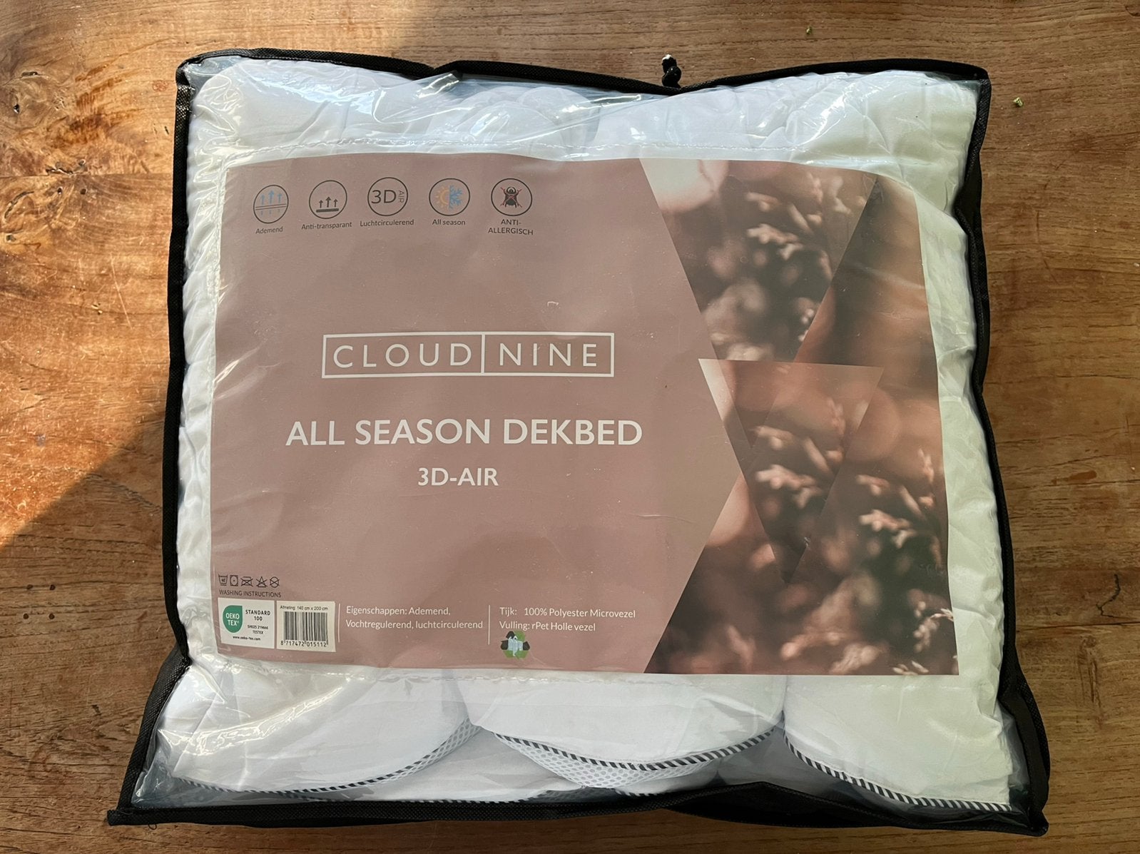 Nieuw Cloud Nine All Season Dekbed 3d-Air 120-140 x 200, Anti-allergisch, Wit, Ophalen of Verzenden, Deken of Dekbed