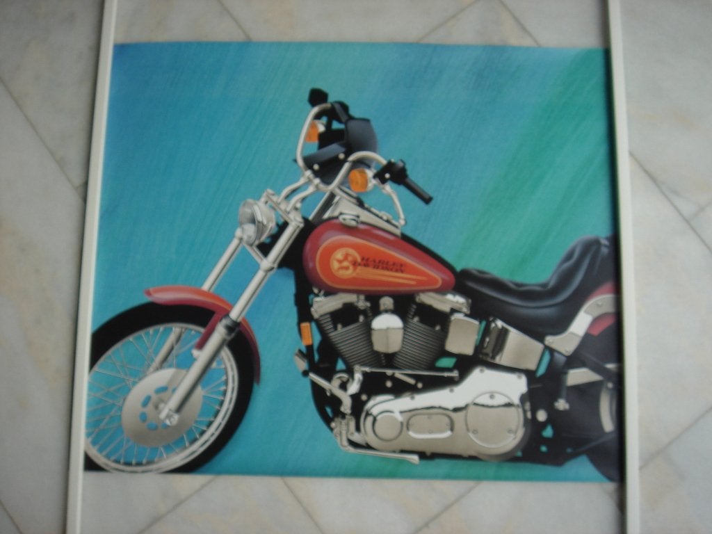 Poster Harley Davidson  Afm: 56 x 70 cm, Gebruikt, Rechthoekig Liggend, Ophalen of Verzenden, A1 t/m A3