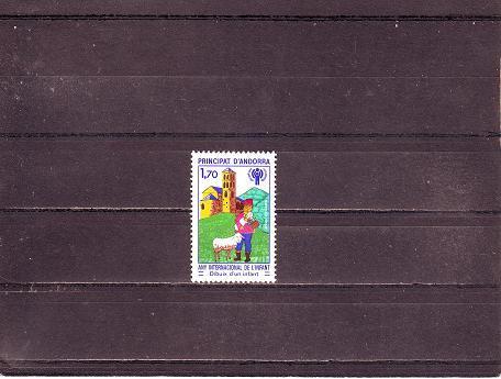 Frans Andorra jaar van het kind, Ophalen of Verzenden, Overige landen, Postfris