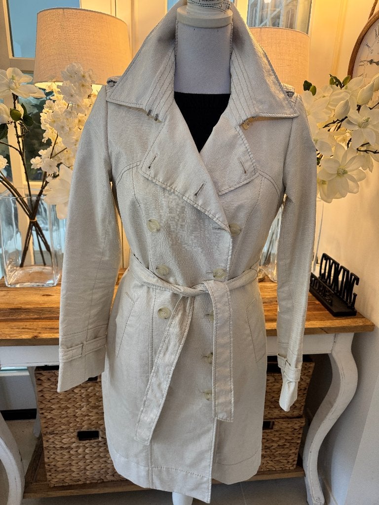 Chique, Witte trench./tussenjas Claudia Strater, 36/s, ZGAN, Verzenden, Nieuw, Maat 38/40 (M), Wit