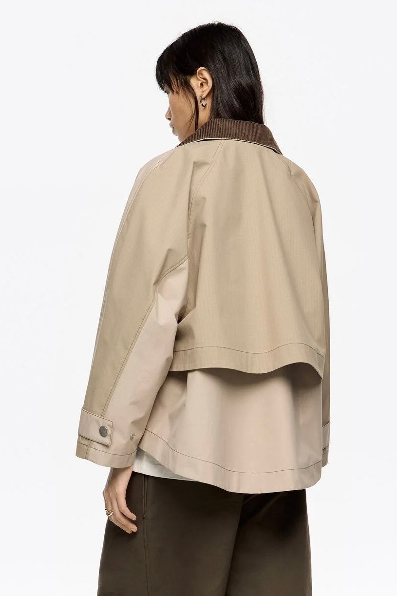 BIMBA Y LOLA tweekleurige beige trenchcoat jas, maat S, Verzenden, Nieuw, Maat 46 (S) of kleiner, Beige