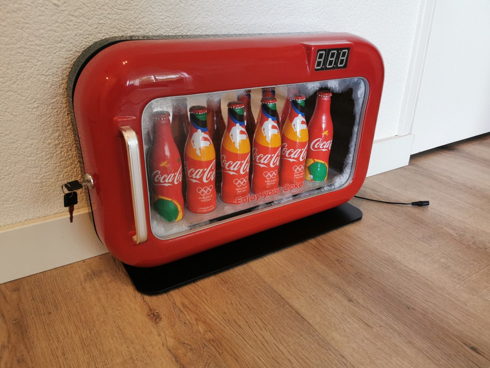 Retro Coca Cola Display /Sierkoelkast, Ophalen, Zo goed als nieuw, Lichtbak of (neon) lamp