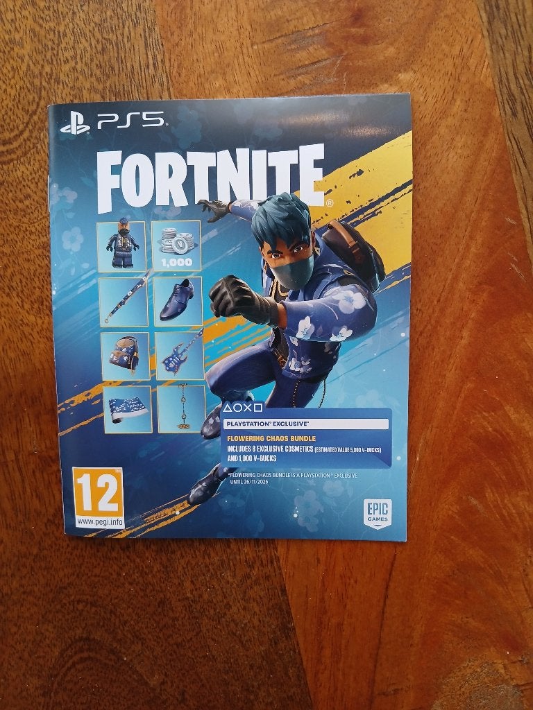 Fortnite flowering chaos bundel, Ophalen, Zo goed als nieuw