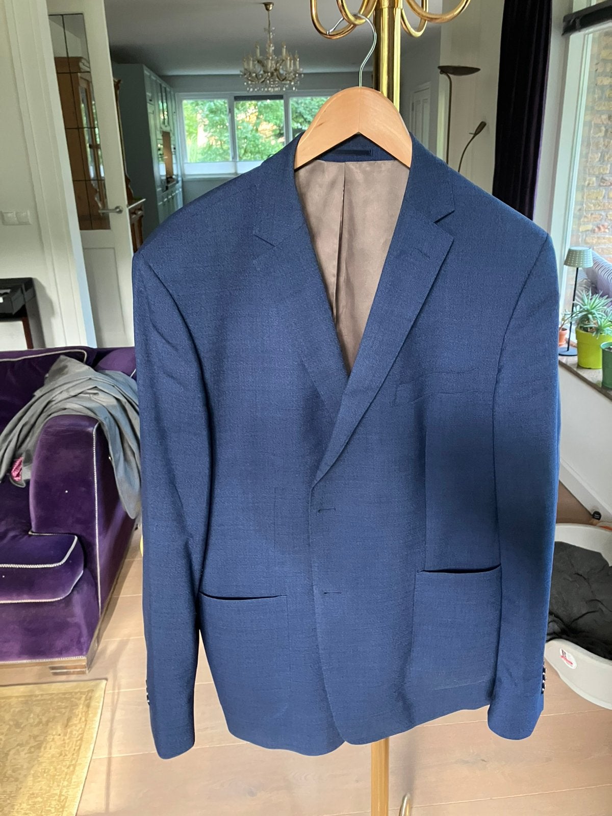 Kostuum effen blauw maat 56 tailor and son, Ophalen of Verzenden, Zo goed als nieuw, Maat 56/58 (XL), Blauw