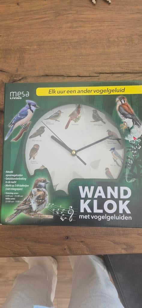 Wandklok met vogel geluiden, Ophalen of Verzenden, Wandklok