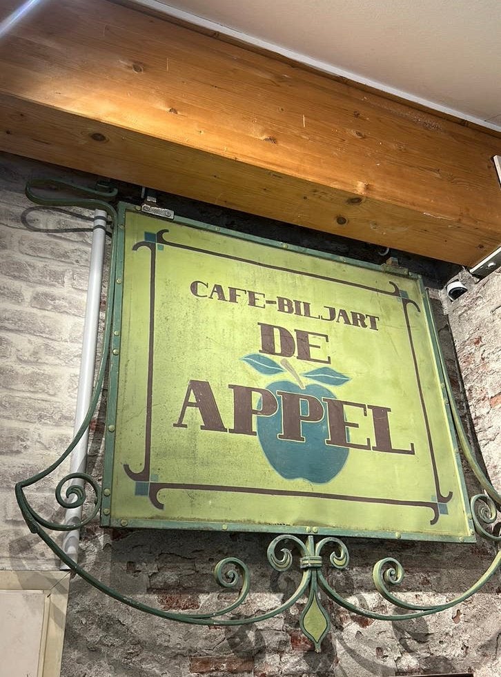 Oud gietijzer bord voor een café vintage, Ophalen, Zo goed als nieuw, Reclamebord