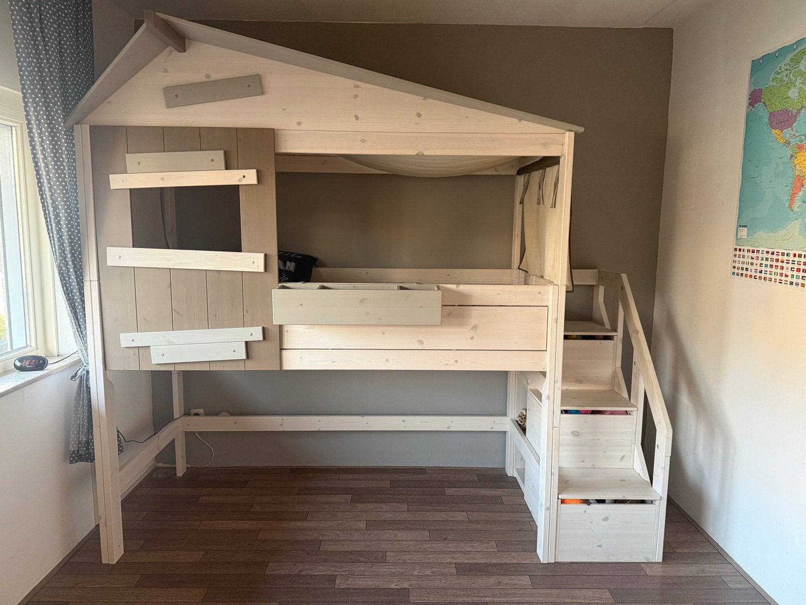 Life Time Boomhutbed The Hideout Hutbed Luxe Whitewash, Kinderen en Baby's, Kinderkamer | Bedden, Ophalen, Gebruikt, 100 cm of meer