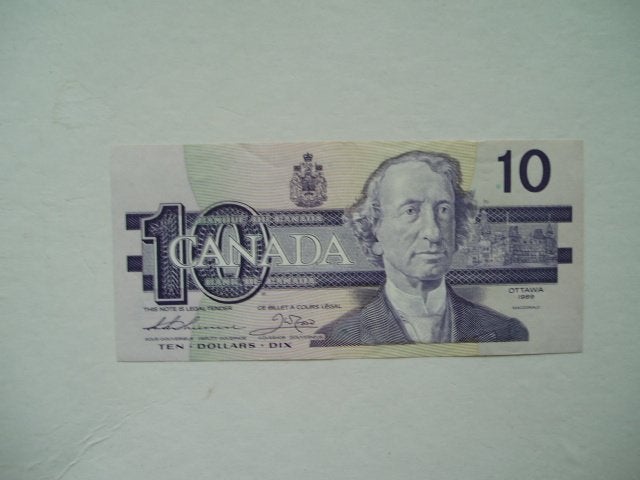 1325. Canada, 10 dollars 1989 Macdonald., Postzegels en Munten, Verzenden, Noord-Amerika, Los biljet