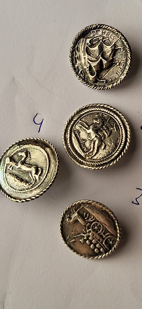 zeldzame zilveren knope begin 18e eeuw., Ophalen of Verzenden, Zilver