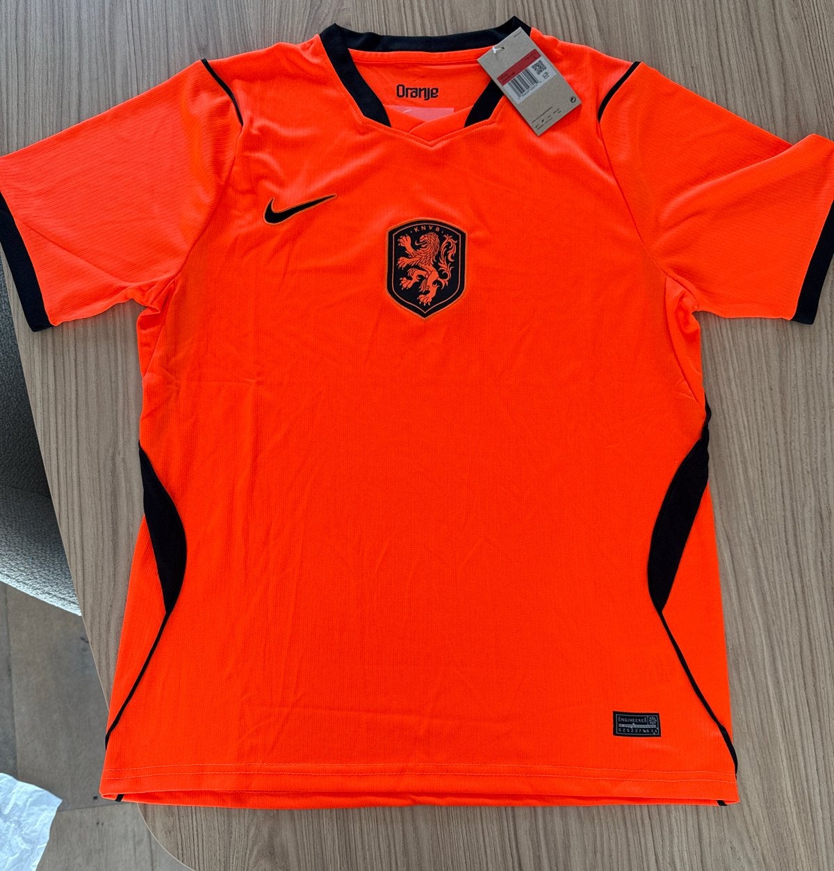 Oranje Nike voetbalshirt - Nieuw met kaartjes, maat L, Shirt, ., Nieuw, Maat L