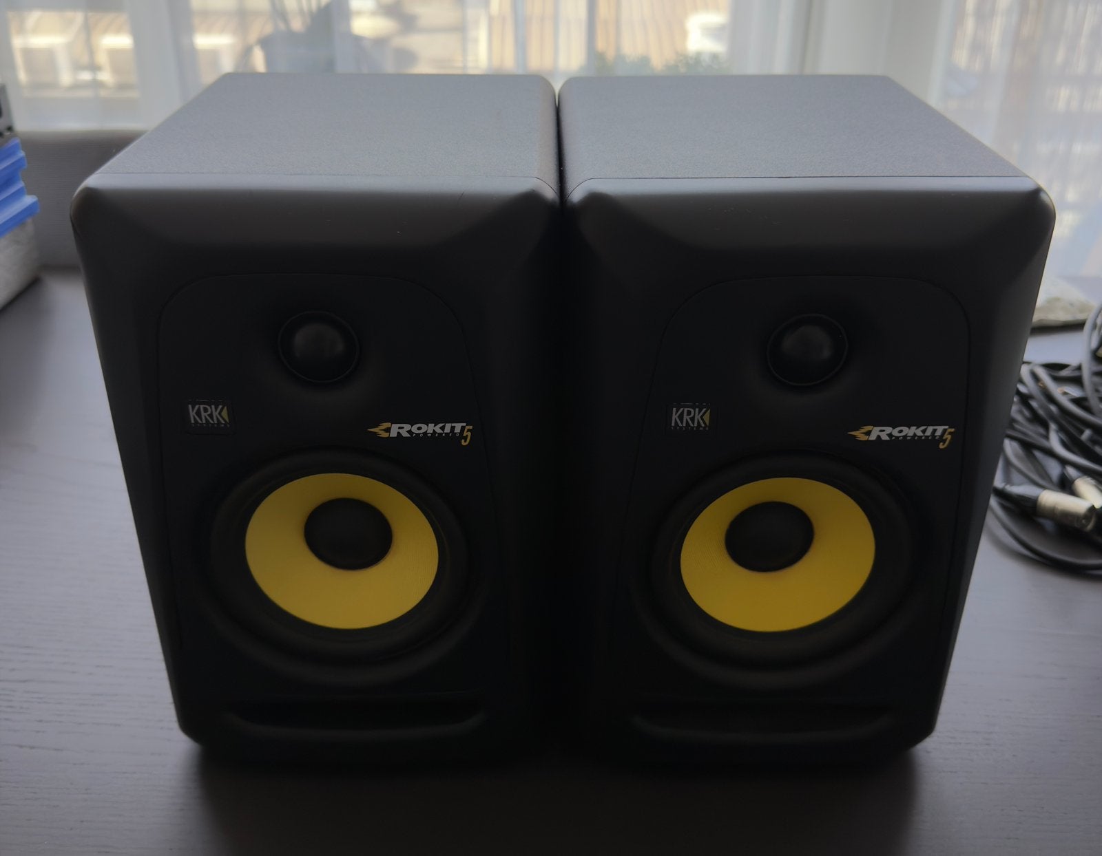 KRK Rokit 5 Studio Monitoren (set van 2) – in goede staat, Verzenden, Zo goed als nieuw, Front, Rear of Stereo speakers, Overige merken