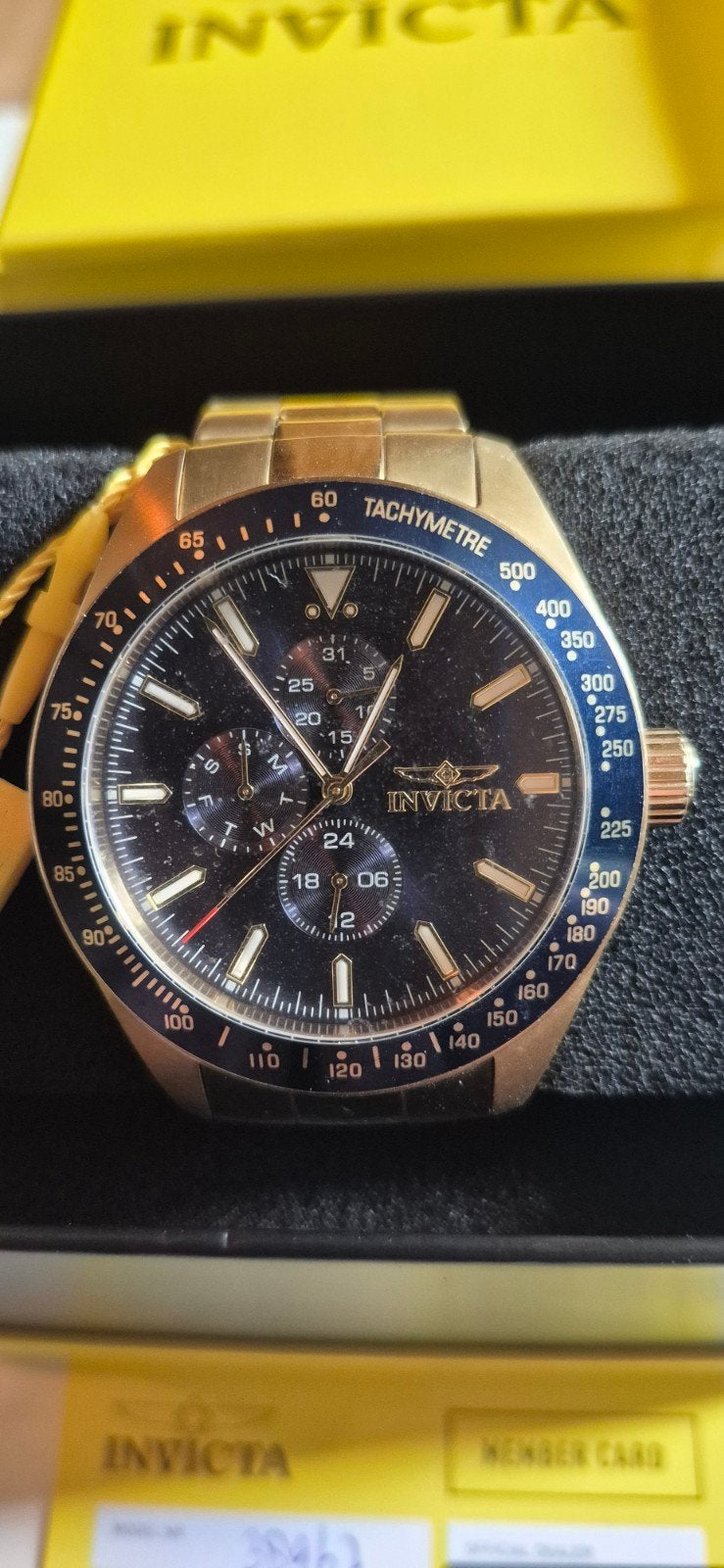 Invicta Herenhorloge - Model 38967 - Goudkleurig, Ophalen of Verzenden, Nieuw