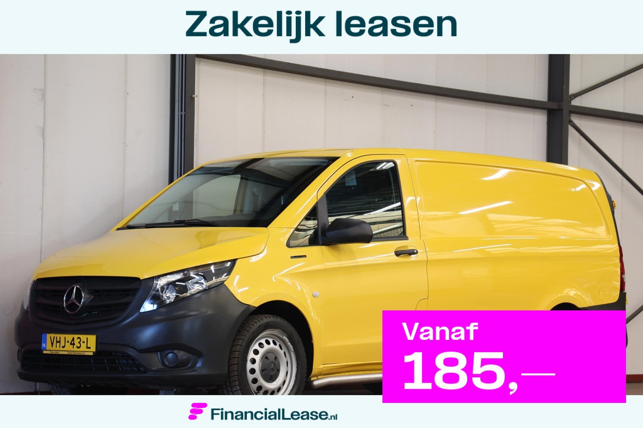 Mercedes-Benz eVito Lang 41 kWh DHL GEEL, Stof, Gebruikt, 35 kWh, 116 pk
