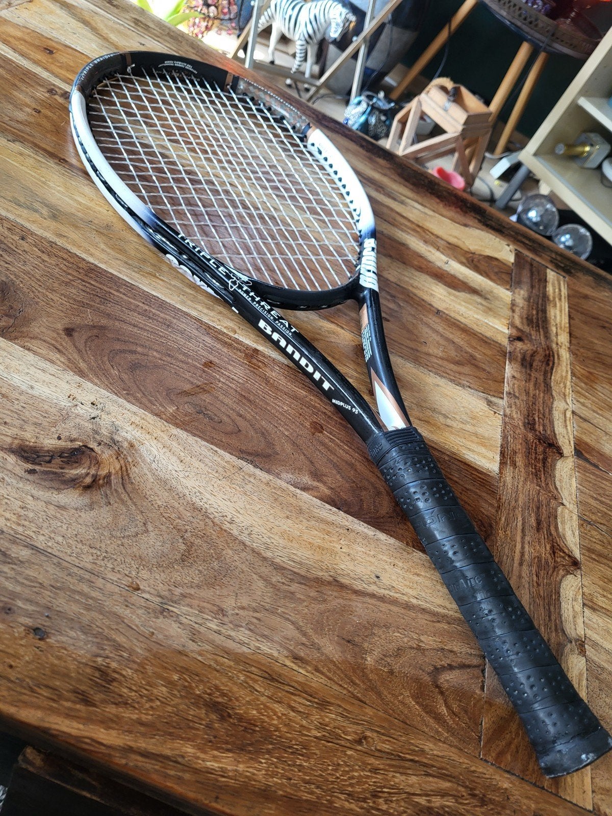 Prince Triple Threat Bandit Midplus 95 Tennisracket L2 en L3, Sport en Fitness, Tennis, L2, Gebruikt, Prince, Ophalen of Verzenden