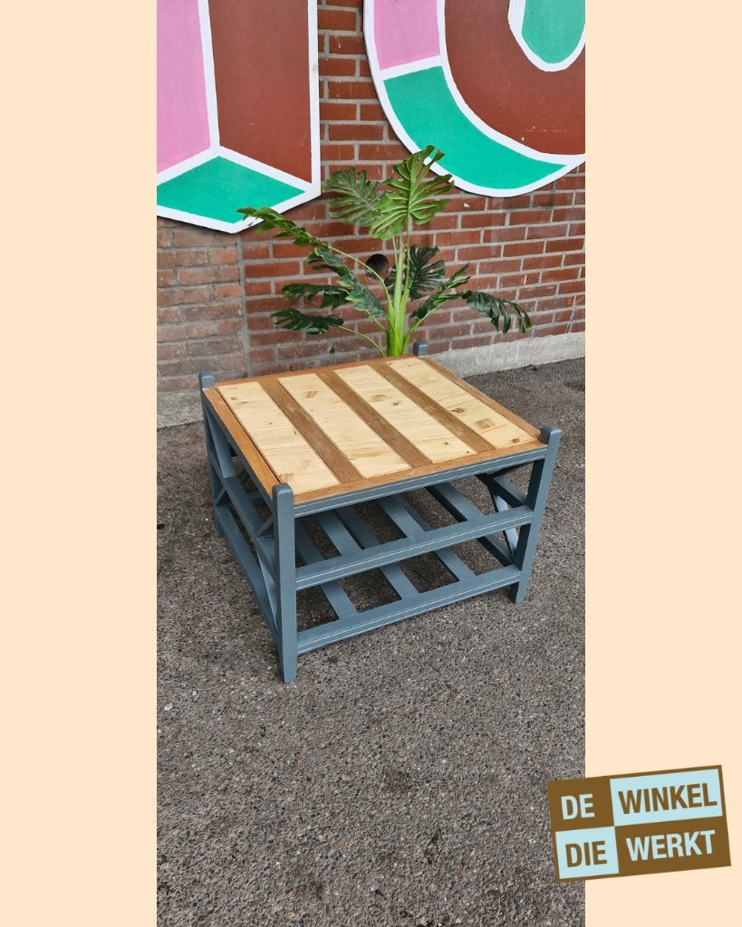 Bijzettafel, sidetable, koffietafel, 55 tot 75 cm, Zo goed als nieuw, Rechthoekig, Hout