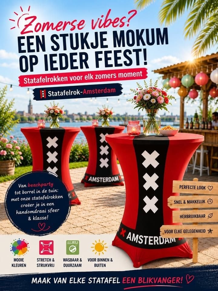 STATAFELROK-AMSTERDAM, Ophalen of Verzenden, Nieuw