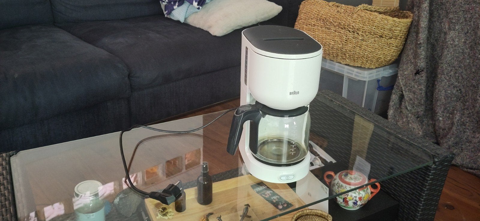 Braun Koffiezetapparaat - Wit, Witgoed en Apparatuur, Koffiezetapparaten, Gebruikt, Koffiemachine, Gemalen koffie, Ophalen of Verzenden