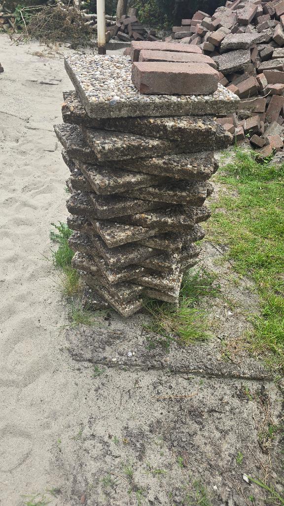 grindtegels 40x40cm, Tuin en Terras, Tegels en Klinkers, Ophalen, Zo goed als nieuw, 10 m² of meer, Grind